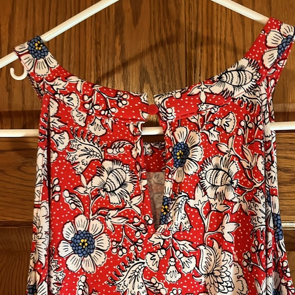 Loft red floral knit dress. NWT. Size L. - Picture 3 of 4